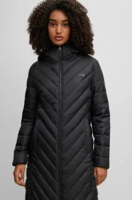 Chaqueta guateada repelente al agua con logo tonal