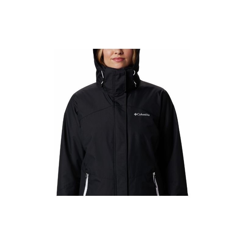 Chaqueta impermeable 3 en 1 para mujer Columbia Bugaboo II (Negro)