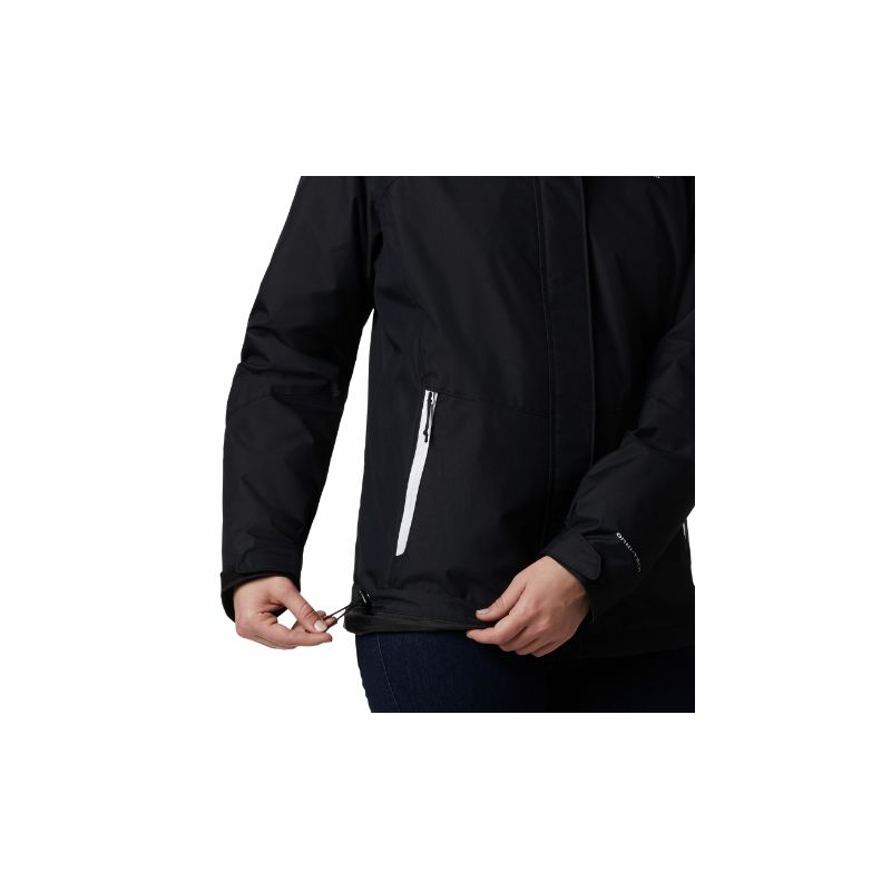 Chaqueta impermeable 3 en 1 para mujer Columbia Bugaboo II (Negro)