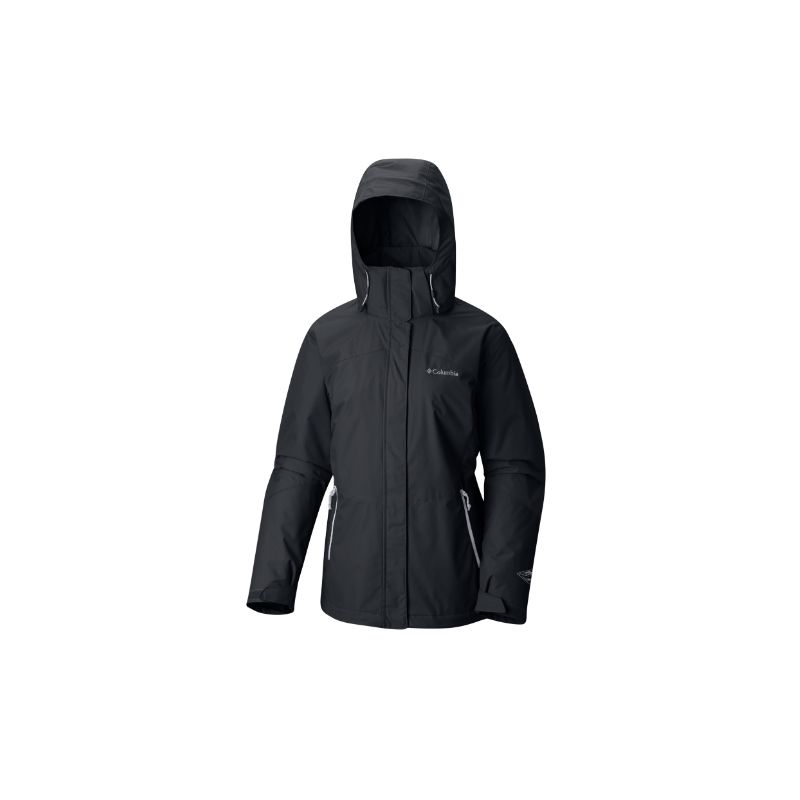 Chaqueta impermeable 3 en 1 para mujer Columbia Bugaboo II (Negro)