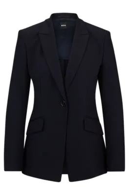 Chaqueta slim fit en paño elástico de secado rápido