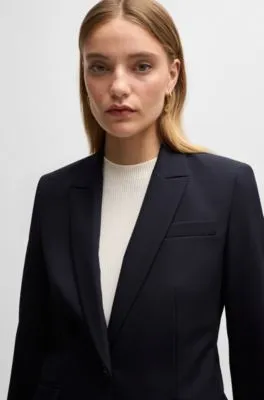 Chaqueta slim fit en paño elástico de secado rápido