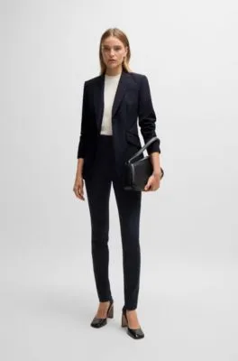 Chaqueta slim fit en paño elástico de secado rápido