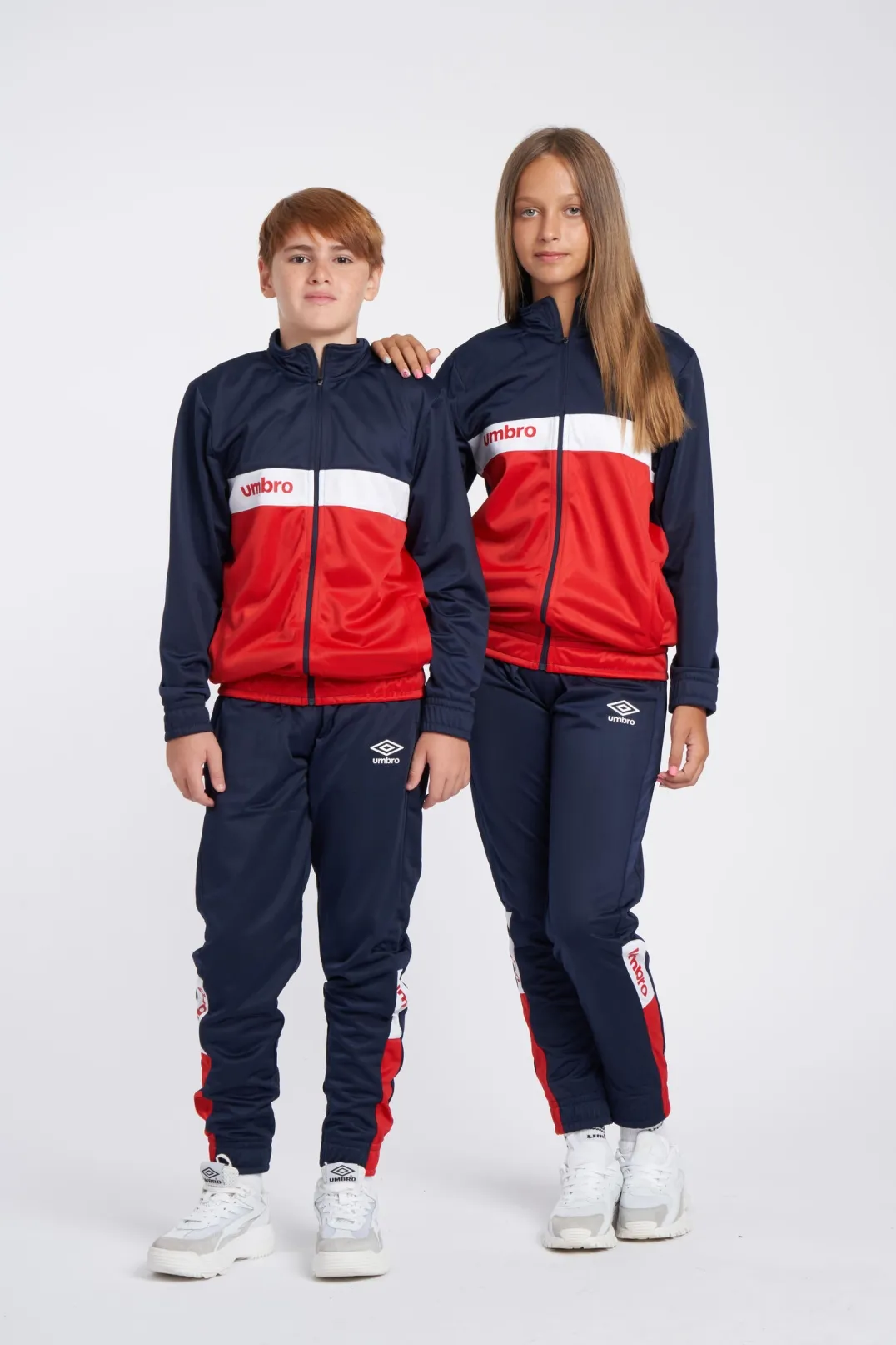 CHAQUETA UMBRO FW SPORTSWEAR TRACK TOP  JNR DARK NAVY / VERMILLION / BRILLIANT WHITE