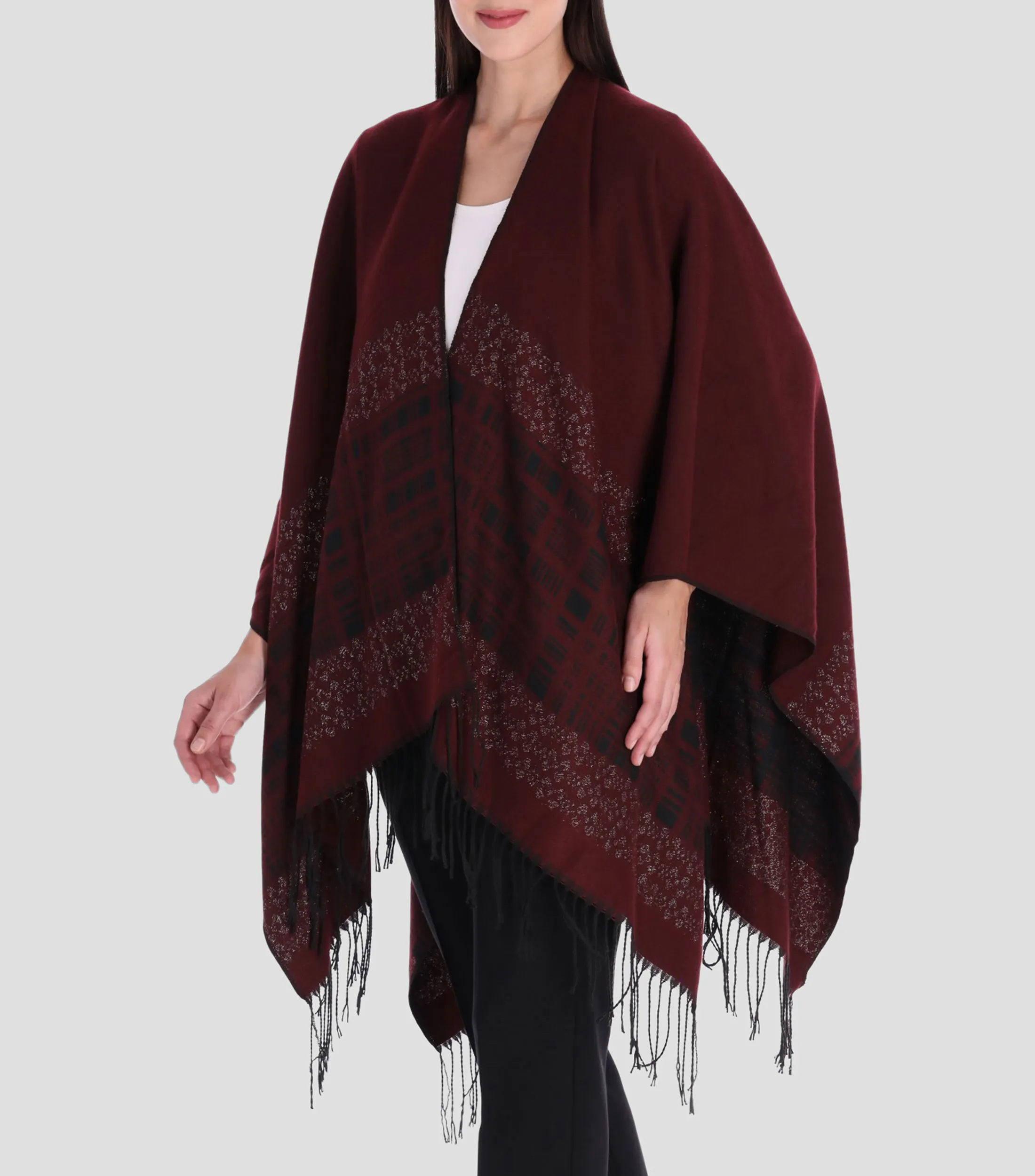 Charme Capa con flecos Mujer