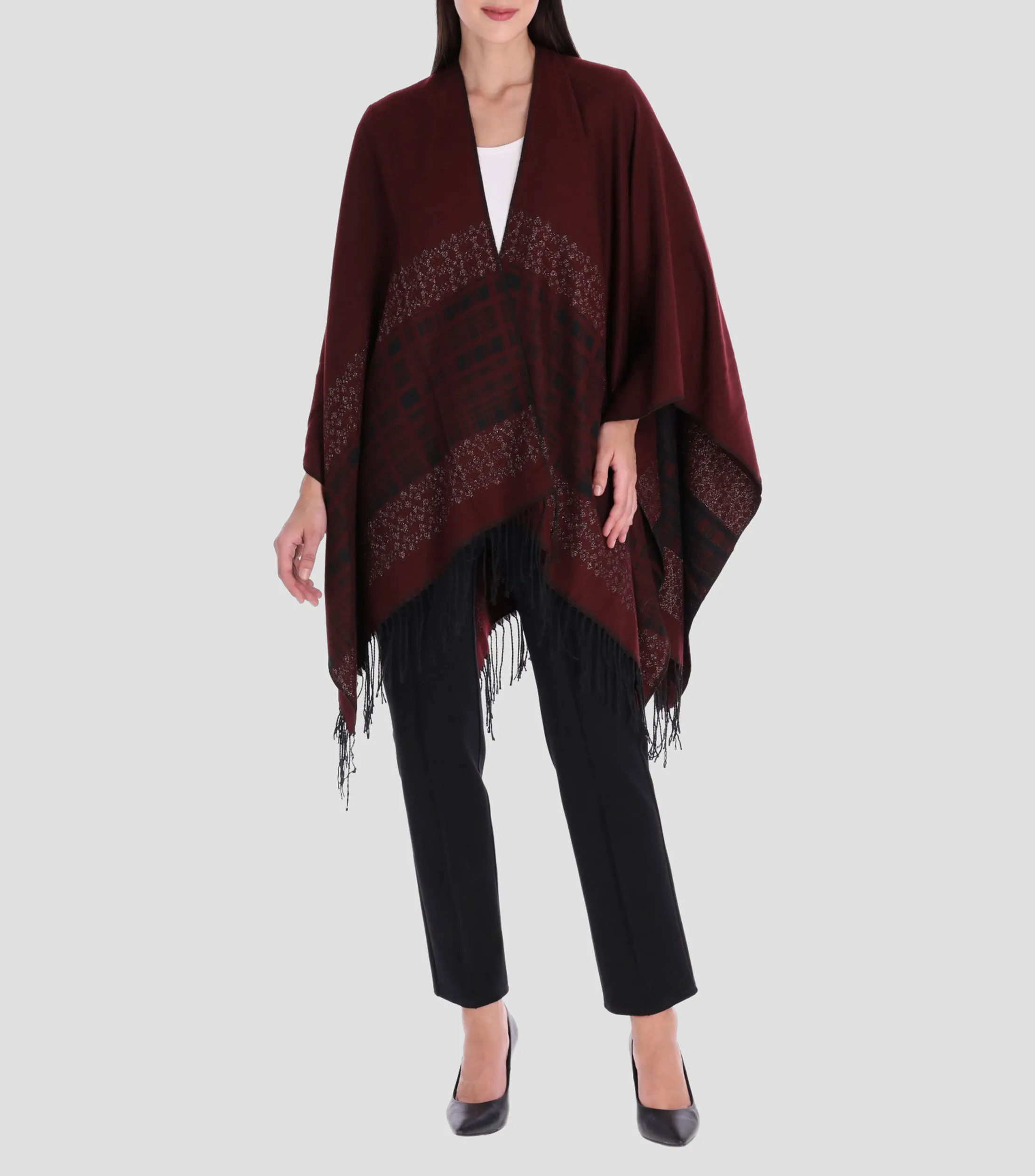 Charme Capa con flecos Mujer