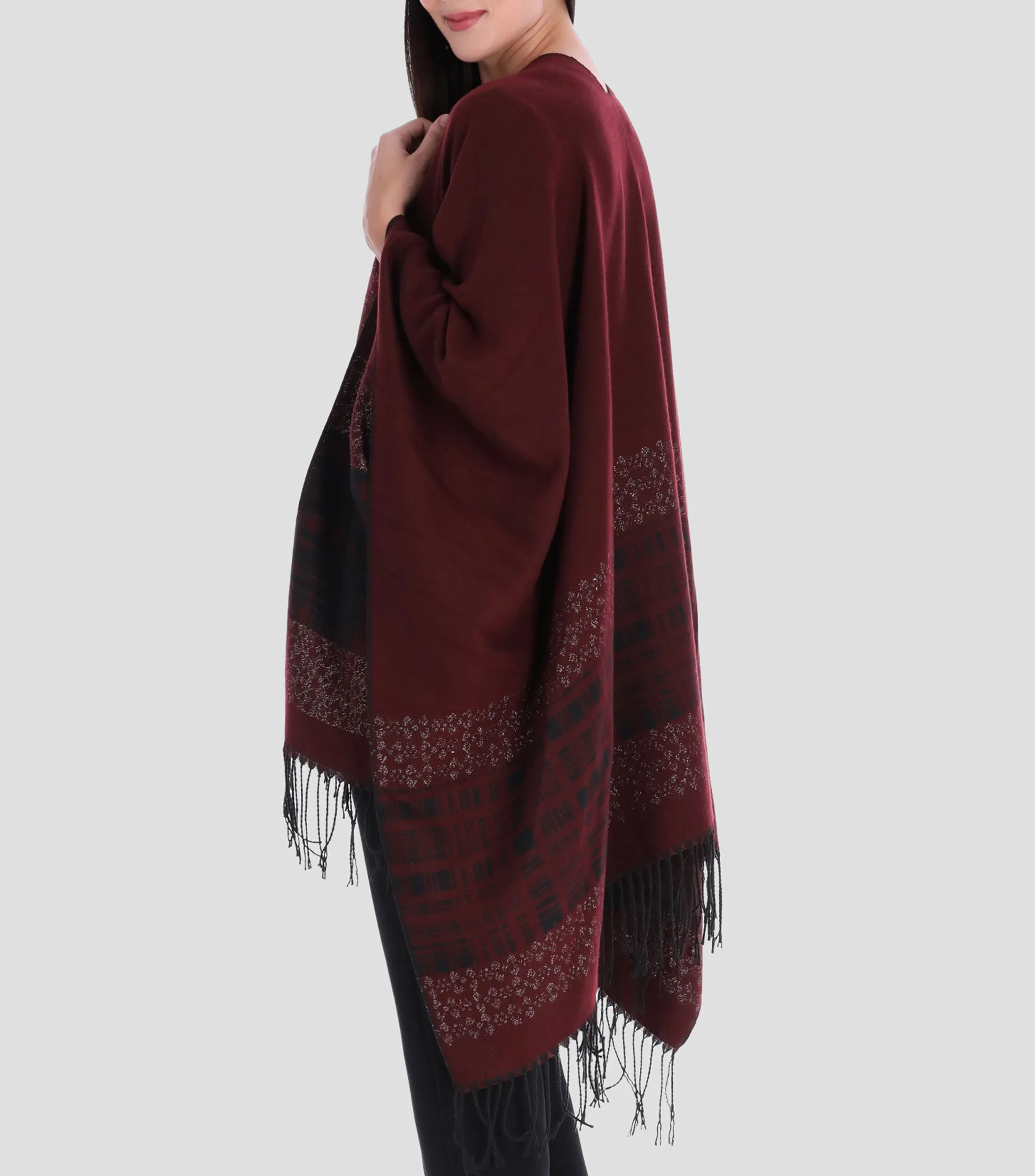 Charme Capa con flecos Mujer