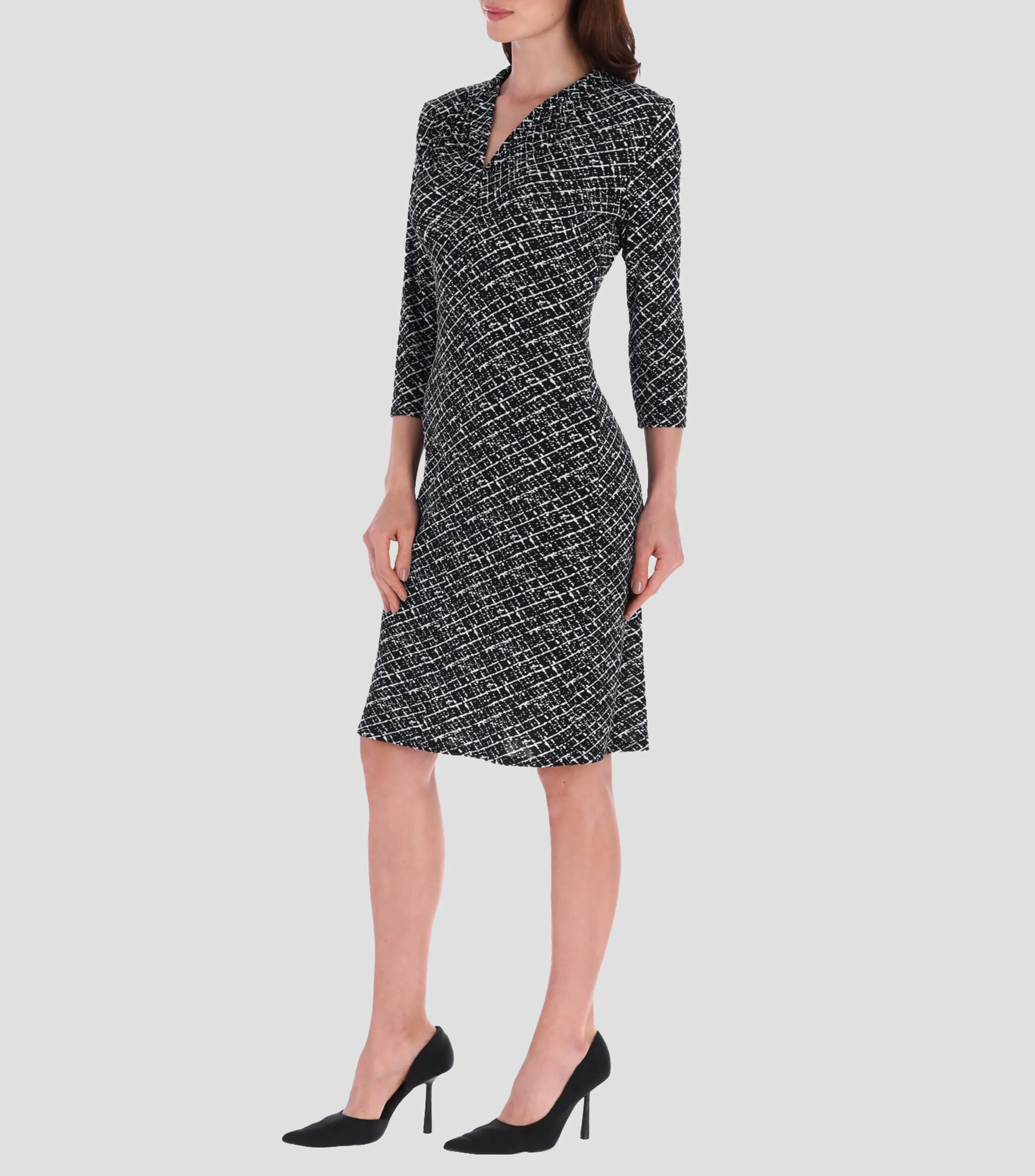Charme Vestido midi manga 3,4 con estampado Normal Mujer