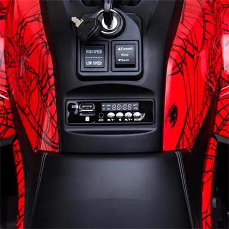 COCHE BATERIA ATV QUAD ROJO