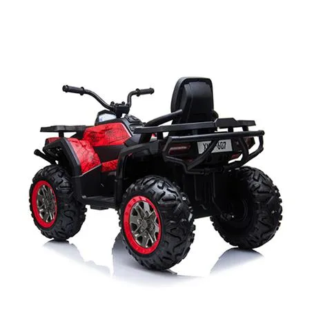 COCHE BATERIA ATV QUAD ROJO