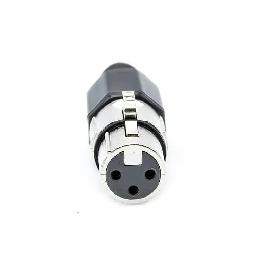 Conector XLR 3 Pines Hembra  Negro