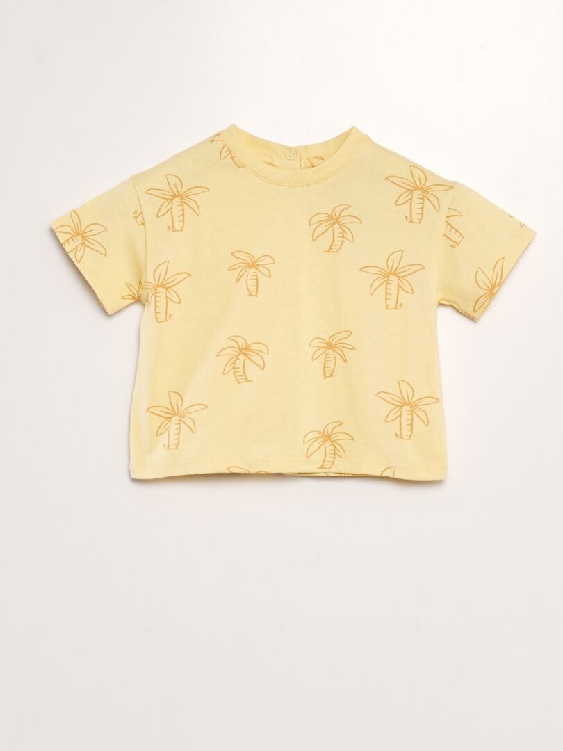 CONJUNTO DE CAMISETA + SHORT DE CHáNDAL  2 PIEZAS  AMARILLO
