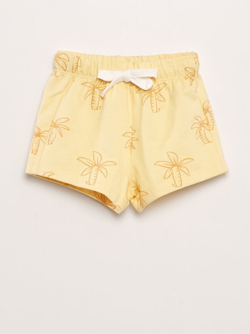 CONJUNTO DE CAMISETA + SHORT DE CHáNDAL  2 PIEZAS  AMARILLO