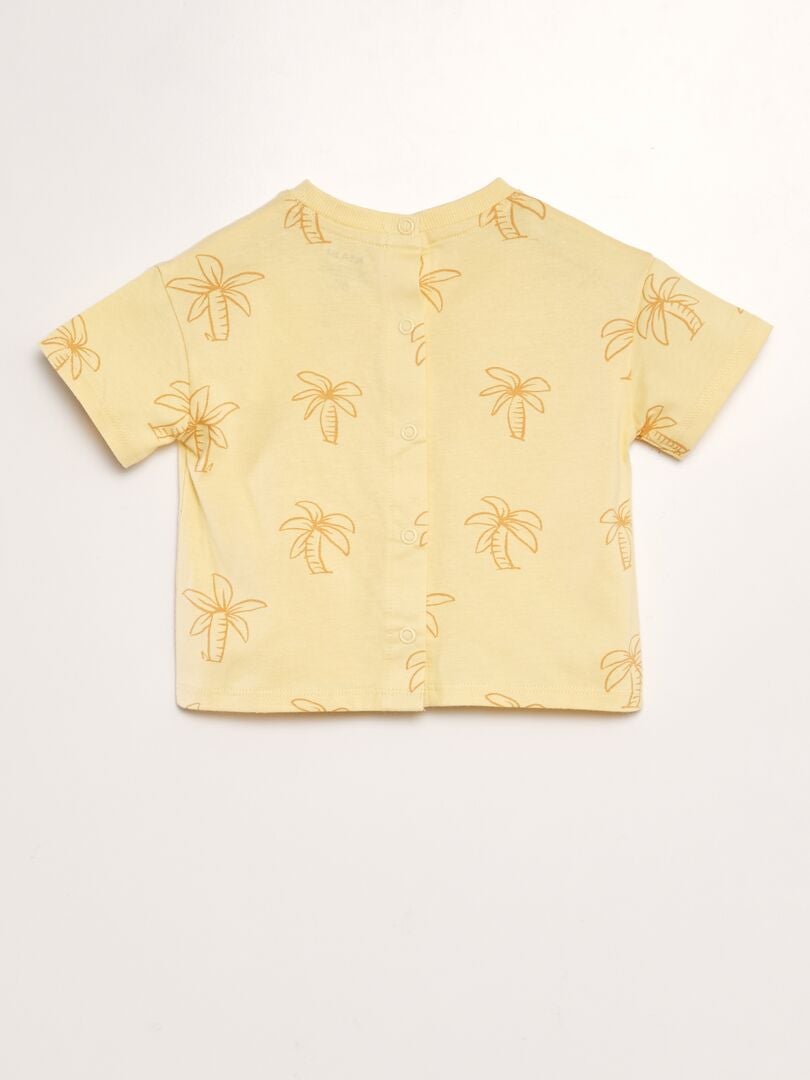 CONJUNTO DE CAMISETA + SHORT DE CHáNDAL  2 PIEZAS  AMARILLO