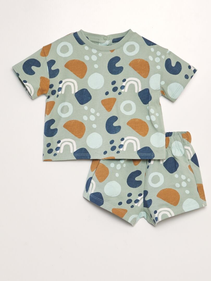 CONJUNTO DE CAMISETA + SHORT DE CHáNDAL  2 PIEZAS  AZUL