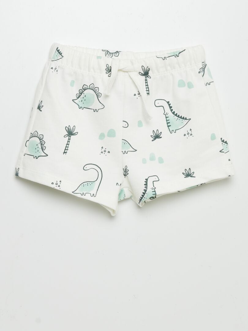 CONJUNTO DE CAMISETA + SHORT DE CHáNDAL  2 PIEZAS  BLANCO