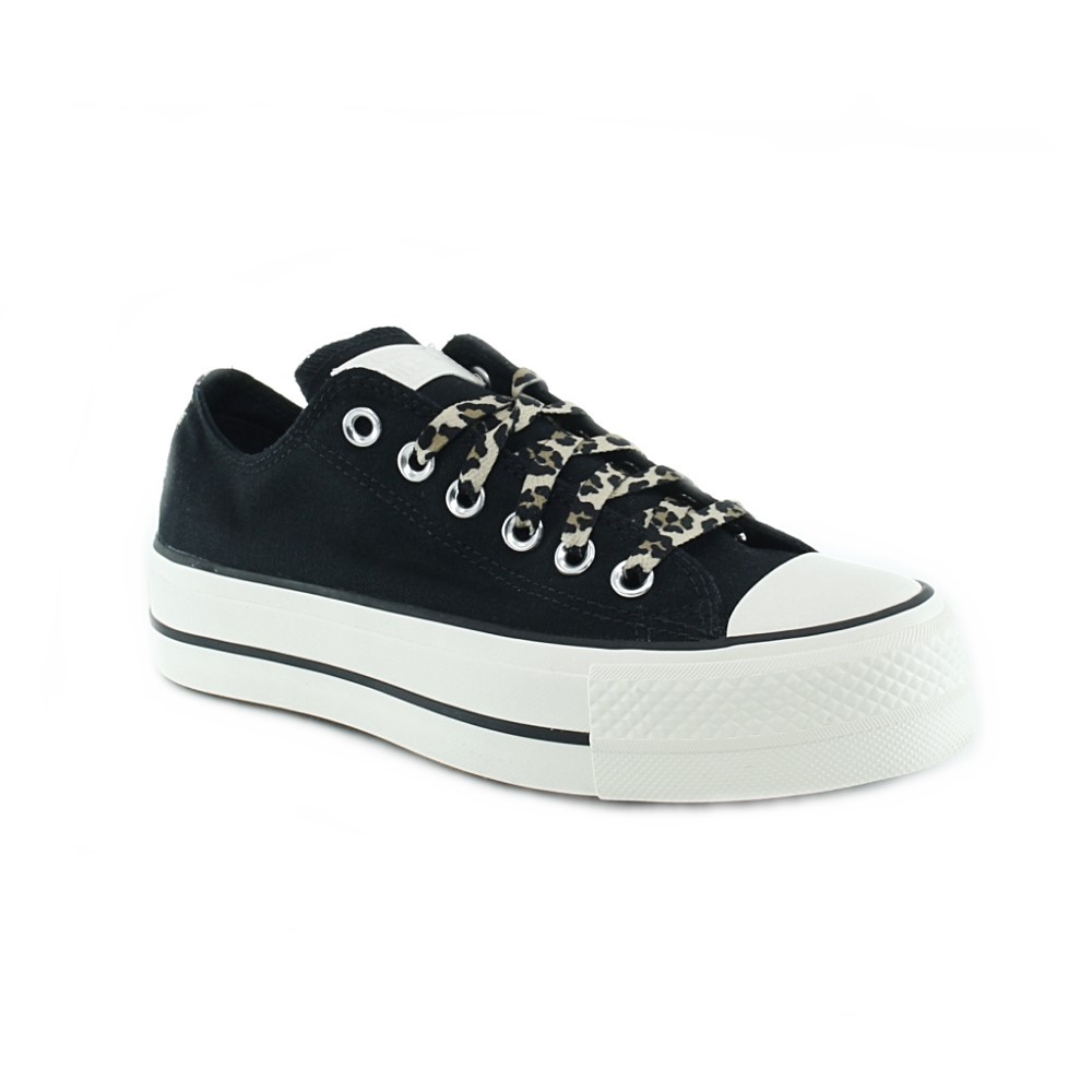 CONVERSE  PLATAFORMA NEGROLEOPARD L