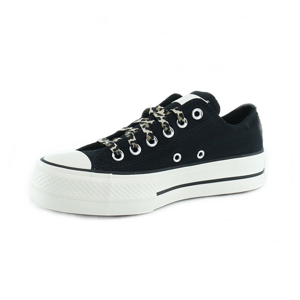 CONVERSE  PLATAFORMA NEGROLEOPARD L