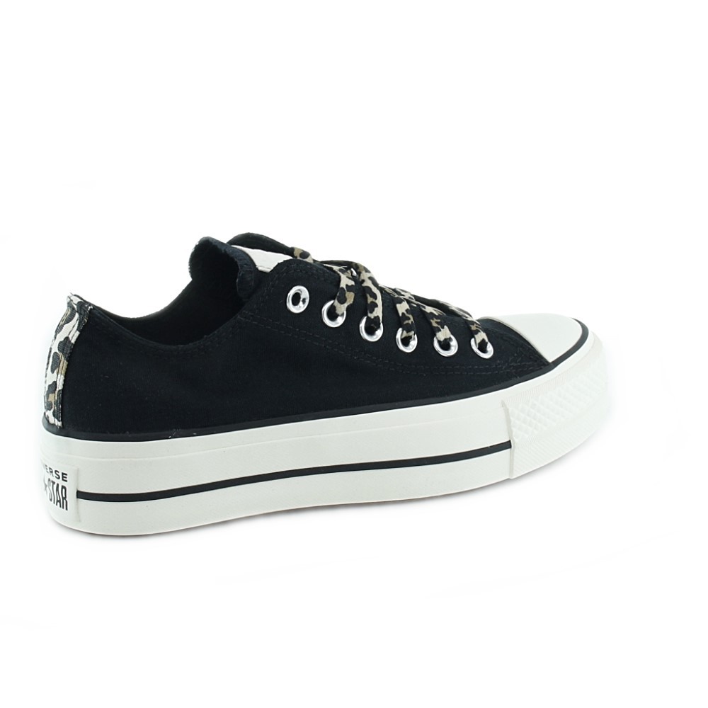 CONVERSE  PLATAFORMA NEGROLEOPARD L