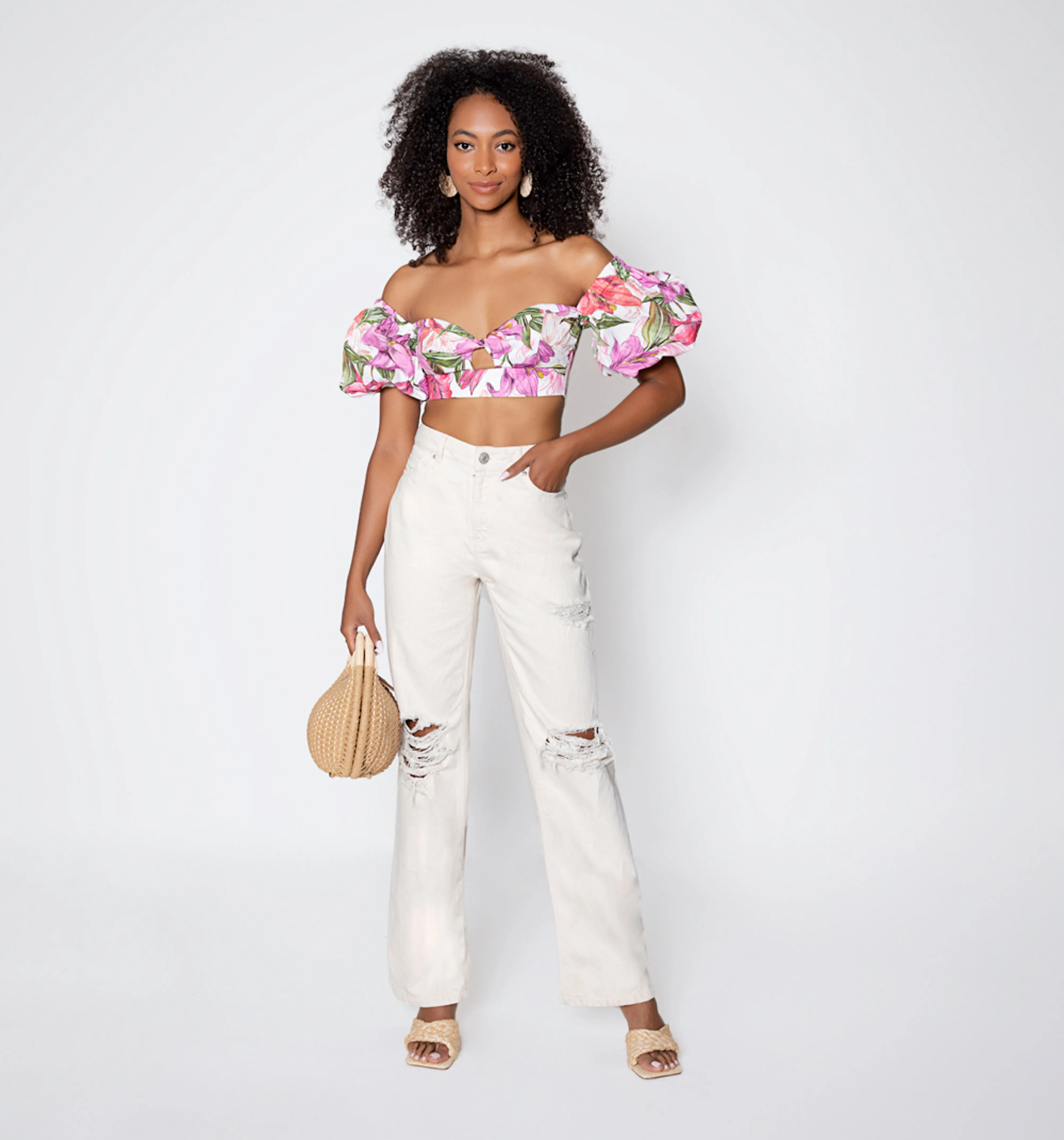 Croptop bra con anudado