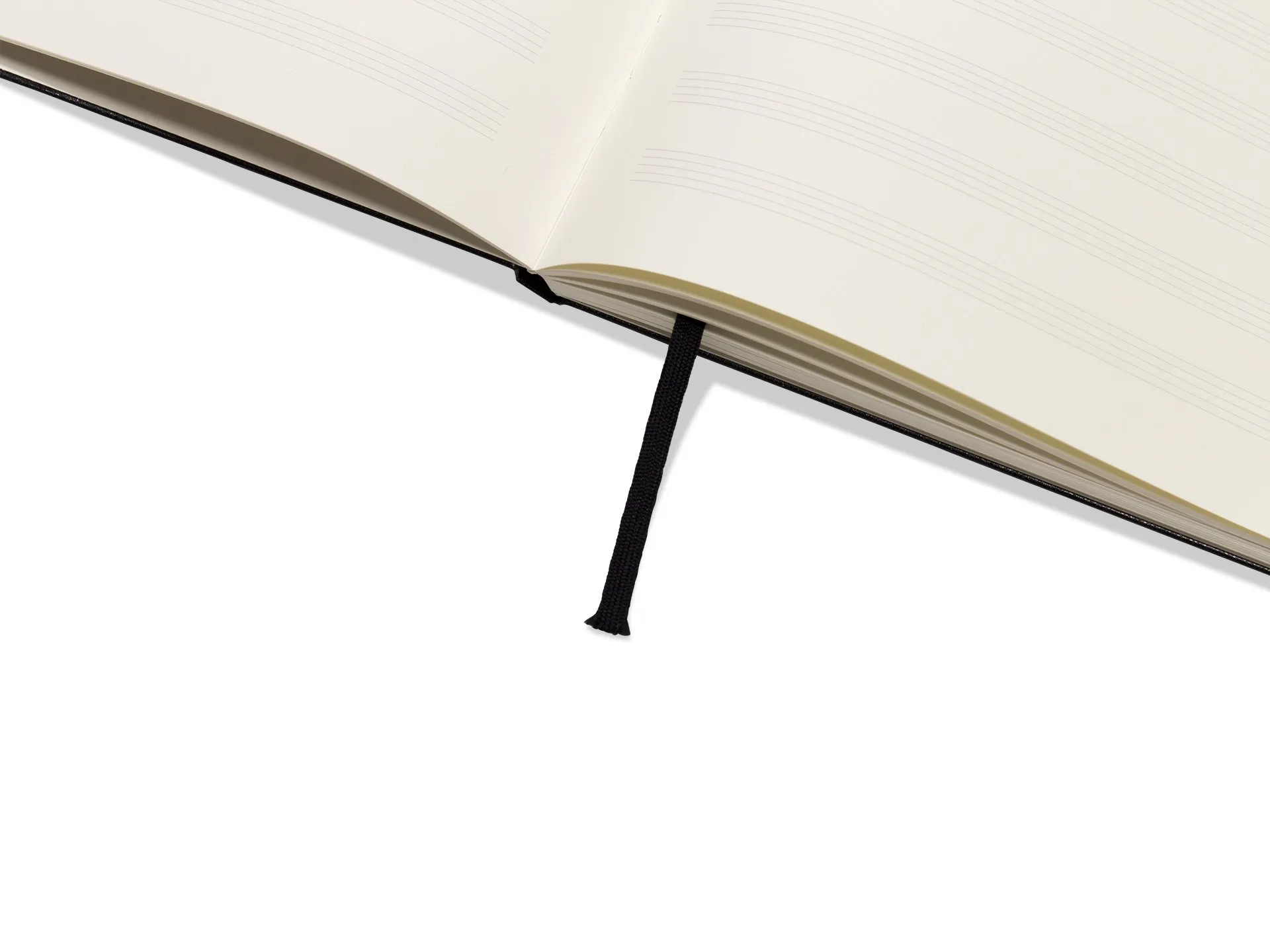 Cuaderno del faro con líneas de música, tapa dura