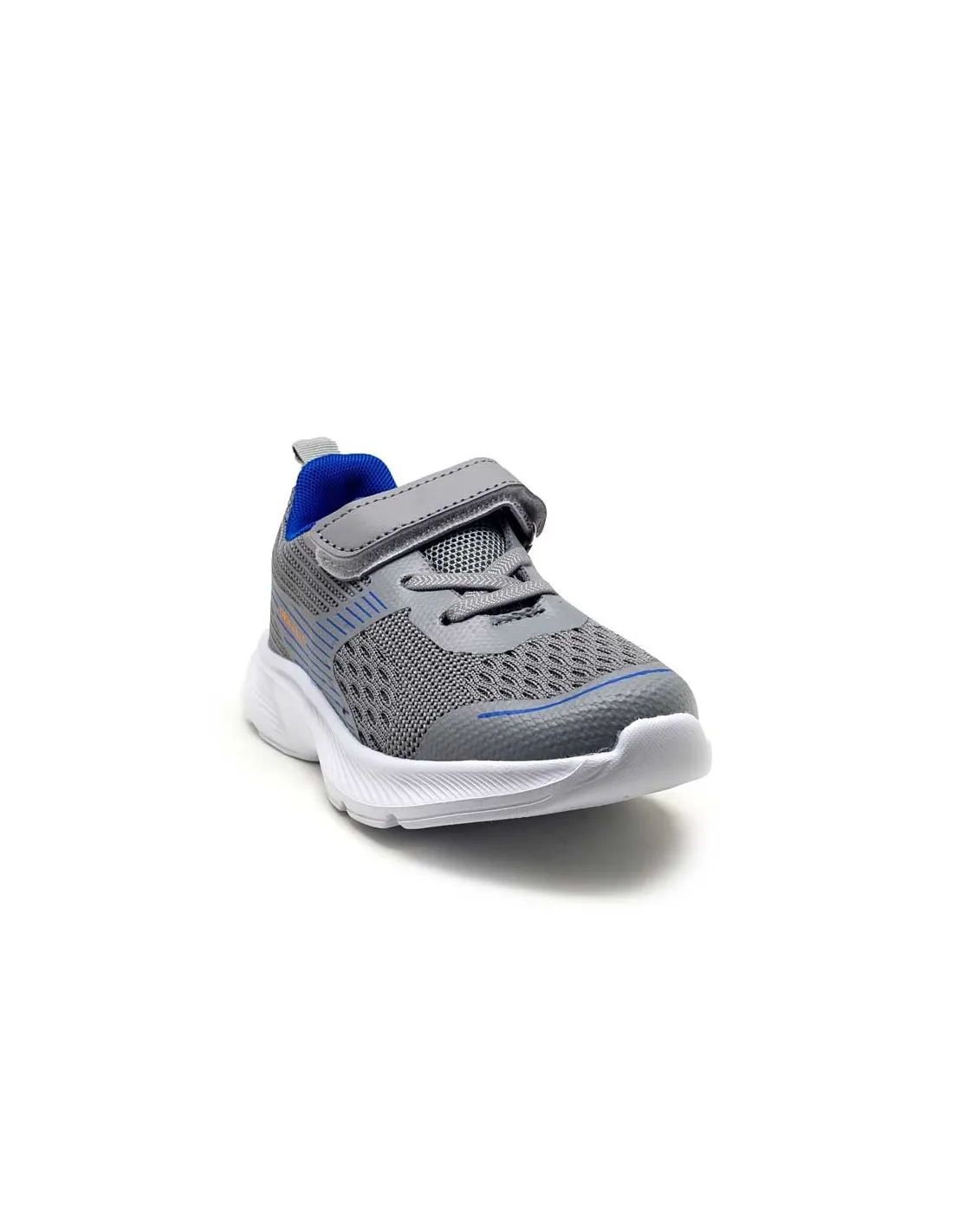 DAVS DEPORTIVA NIÑO GRIS COMBINADO CON MARINO Y NARANJA COMODA Y BONITA HM229 6X