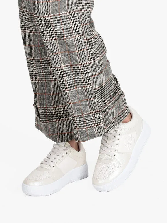 Enrico Coveri Sportswear Zapatillas de mujer con cordones y plataforma.