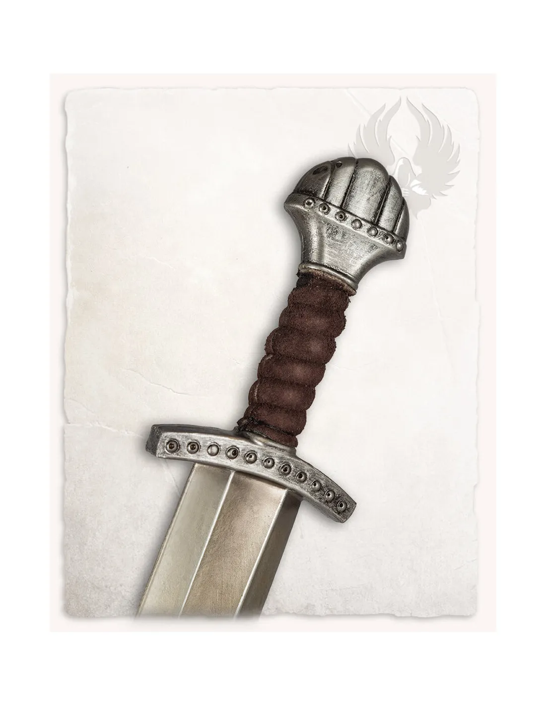 Espada medieval larga LARP modelo Fidas, acabado acero