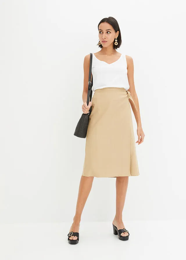 Falda cruzada Beige nuevo