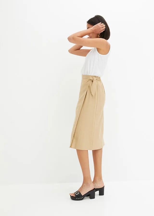 Falda cruzada Beige nuevo