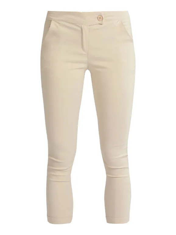 Frenetika Pantalón elástico de mujer con vuelta