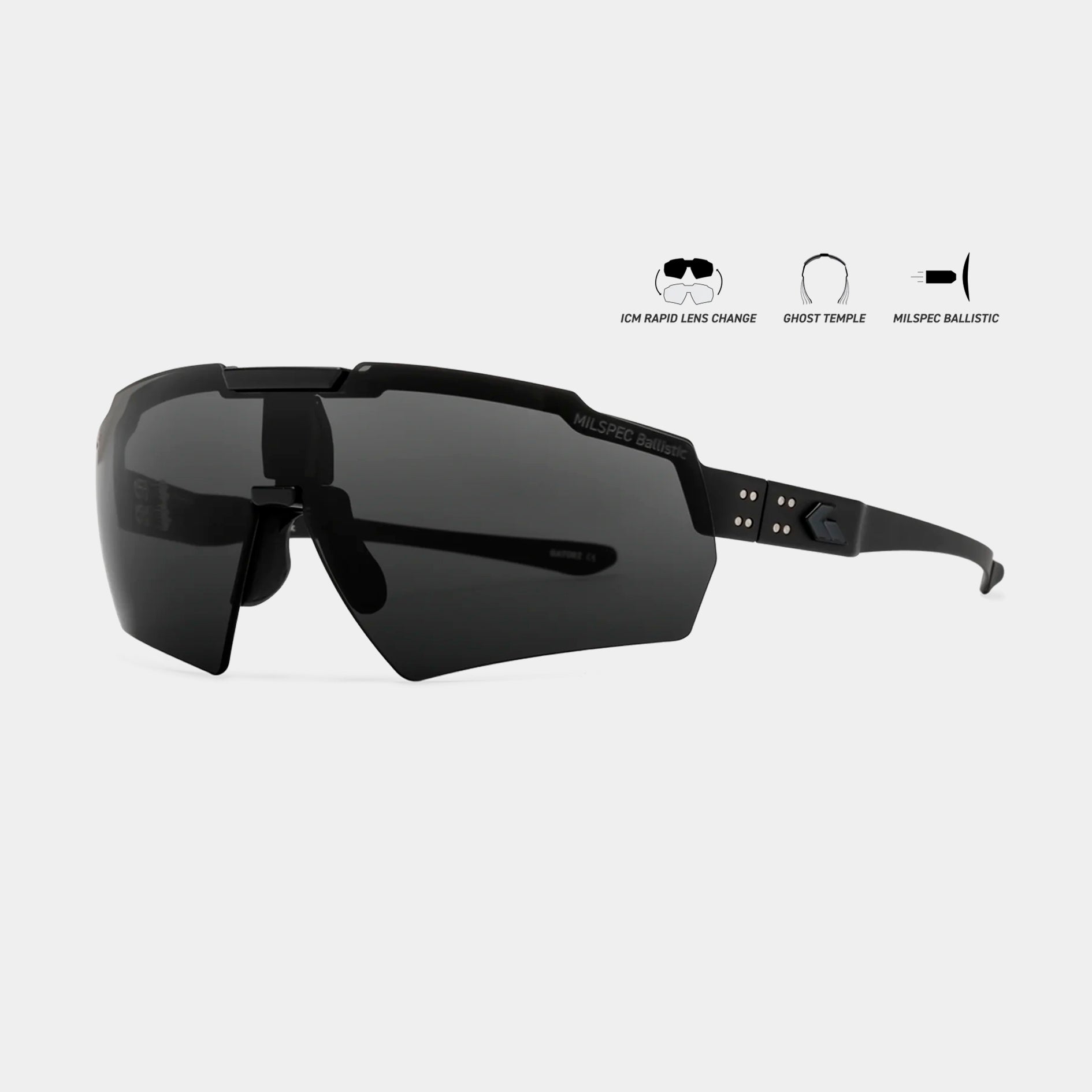 GAFAS BALíSTICAS BLASTSHIELD MILSPEC FOTOCROMATICAS NEGRAS CERAKOTE  GATORZ