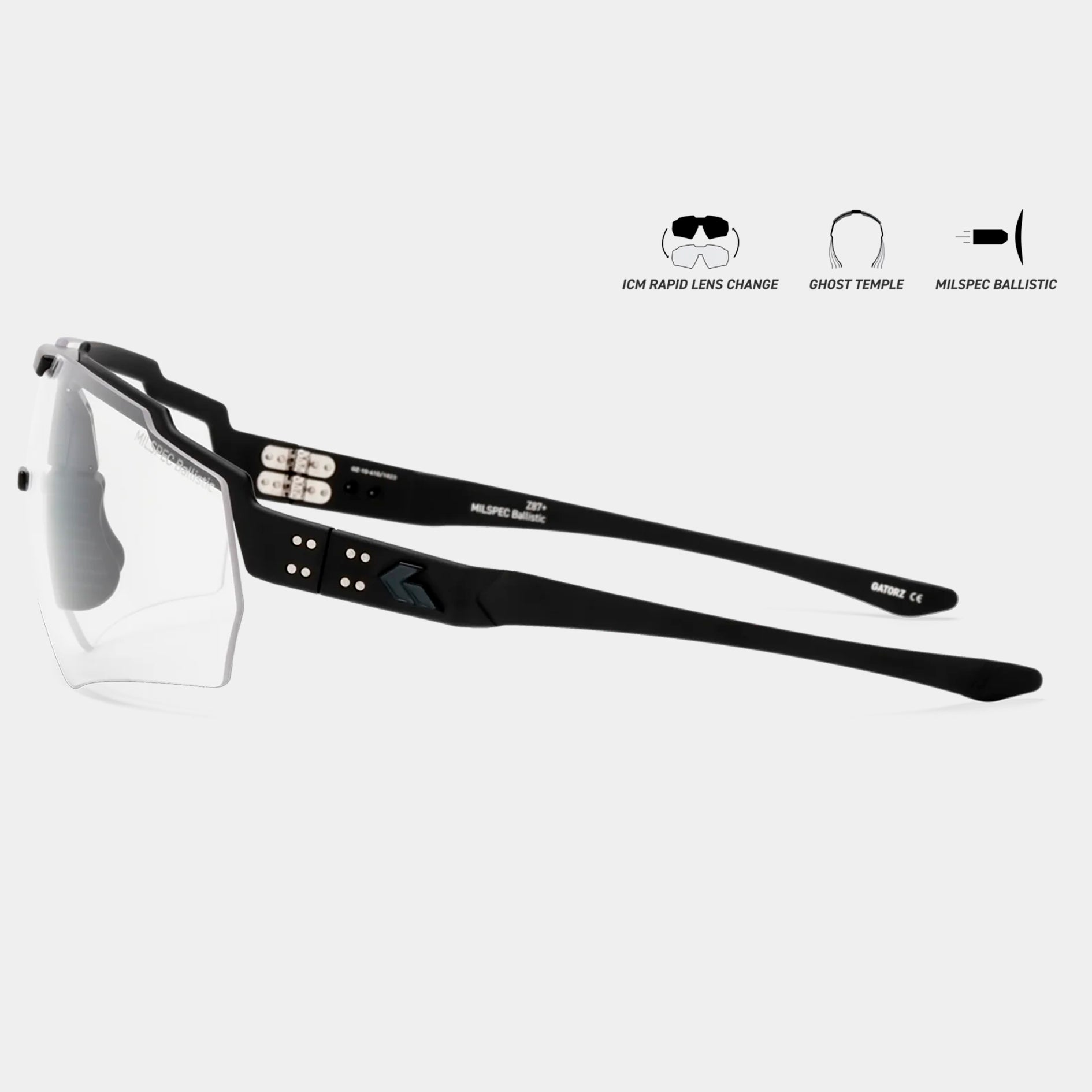 GAFAS BALíSTICAS BLASTSHIELD MILSPEC NEGRAS CERAKOTE  GATORZ