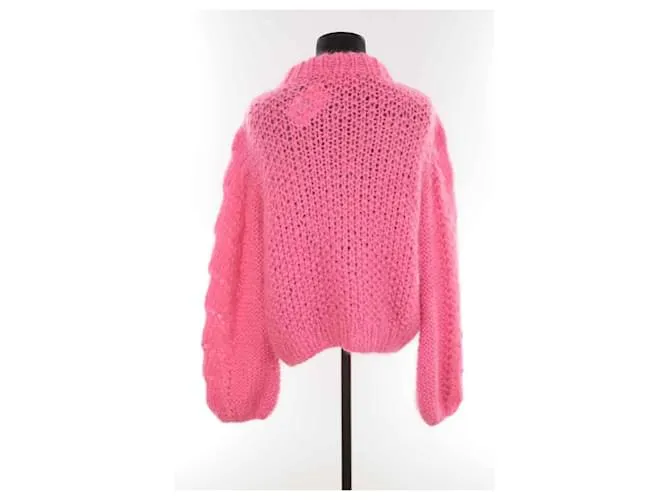 Ganni Sueter de lana Rosa 