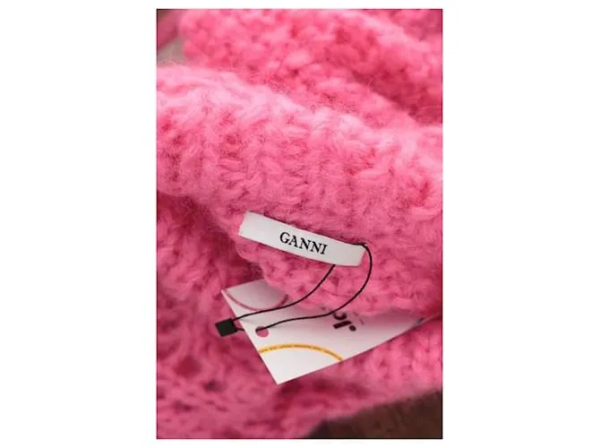 Ganni Sueter de lana Rosa 