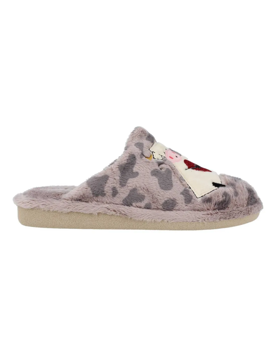 GARZóN  ZAPATILLAS CASA PISO EVA VACA TORO ROSA PALO
