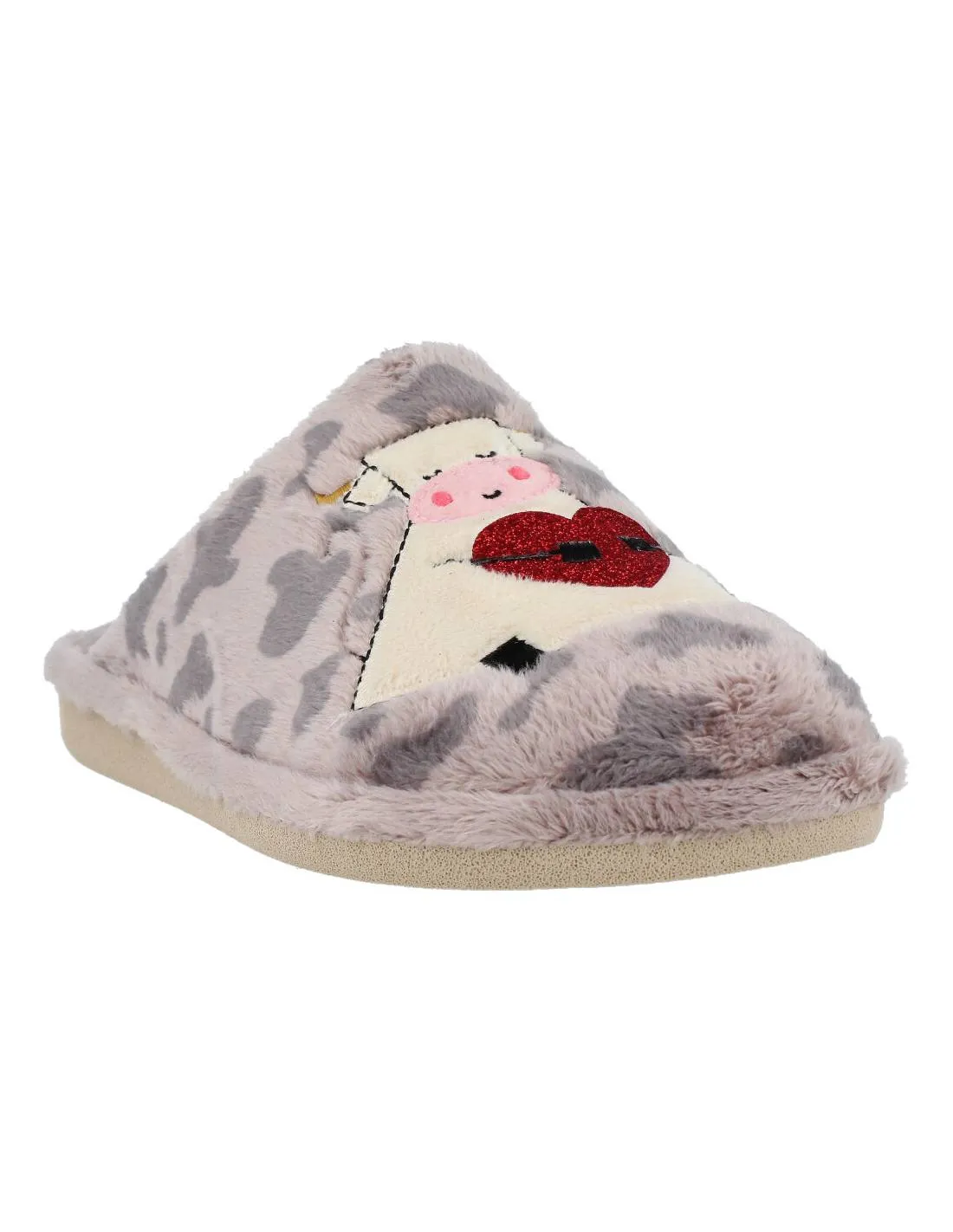 GARZóN  ZAPATILLAS CASA PISO EVA VACA TORO ROSA PALO