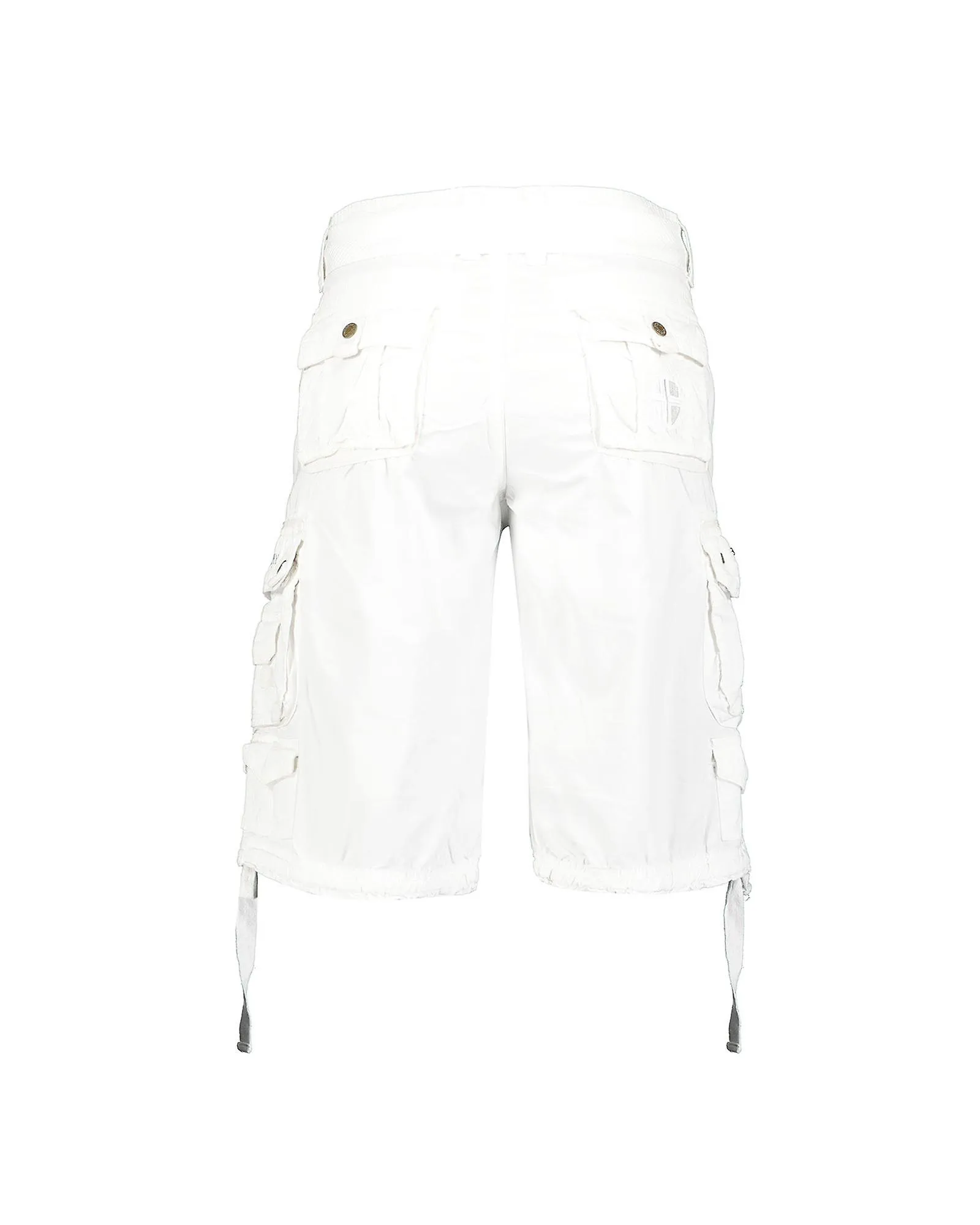 Geographical Norway Solid Colour Logo Shorts with Zip Fastening