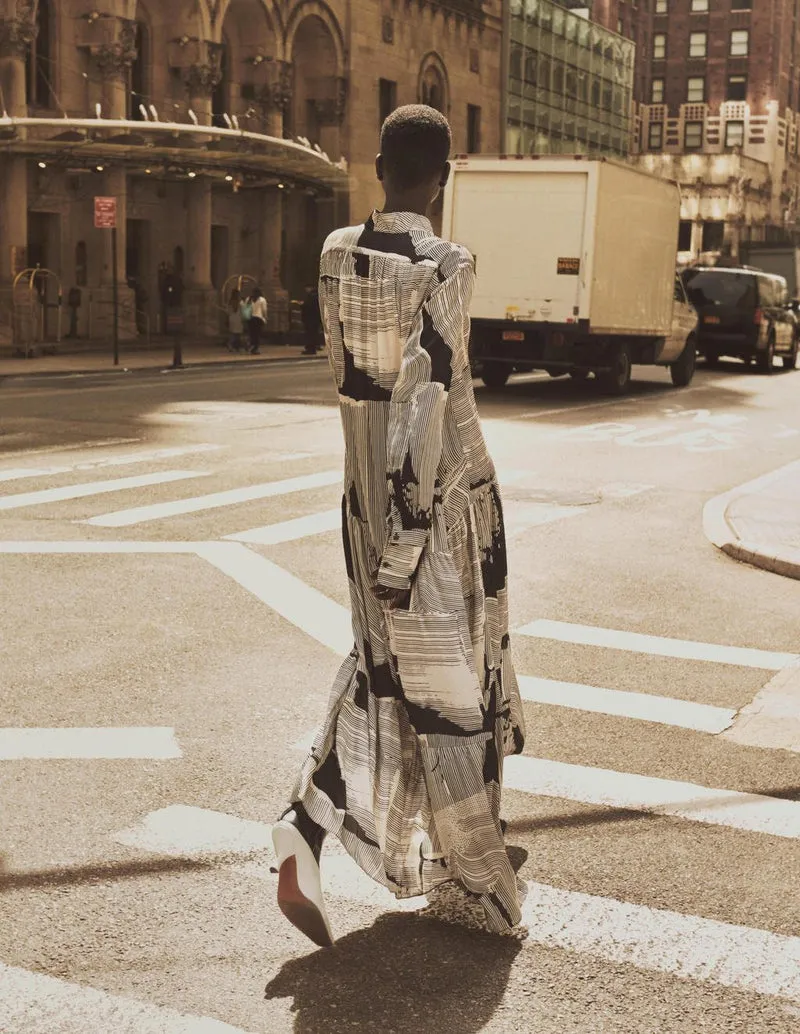 H&M Vestido maxi tipo kimono