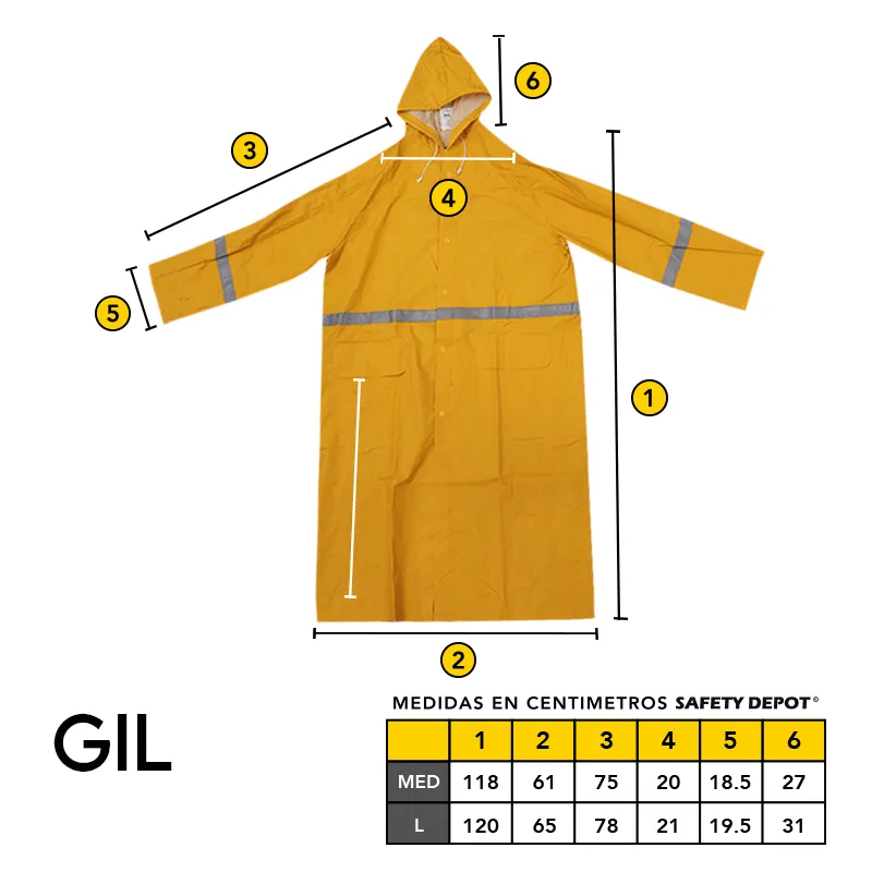 Impermeable Tipo Gabardina Mod. GIL Marca LICA