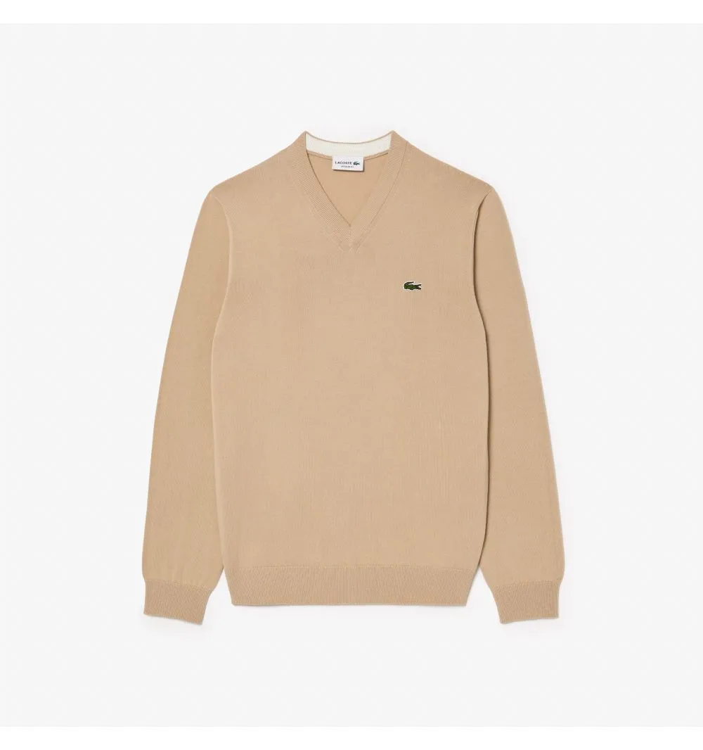 Jersey Lacoste en algodón ecológico con cuello de pico