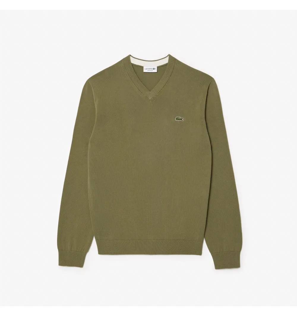 Jersey Lacoste en algodón ecológico con cuello de pico