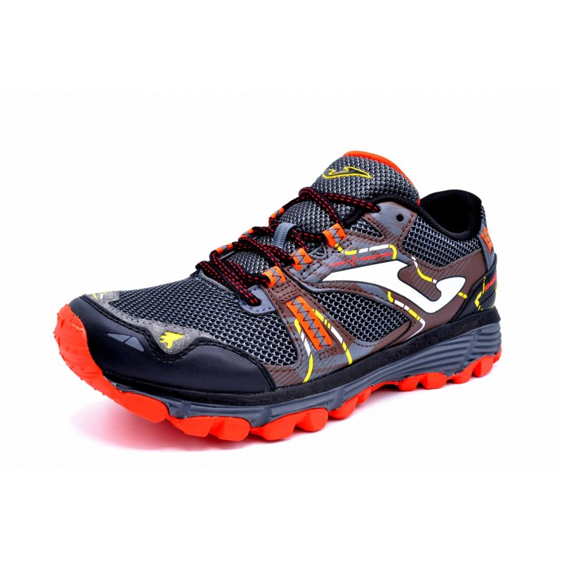 Joma Shock Men gris naranja | Zapatilla de trail para hombre