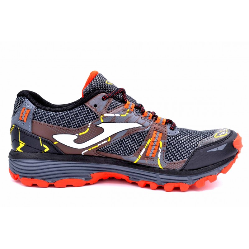 Joma Shock Men gris naranja | Zapatilla de trail para hombre