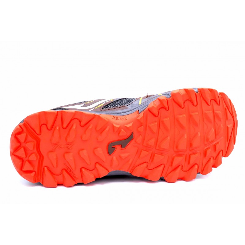 Joma Shock Men gris naranja | Zapatilla de trail para hombre