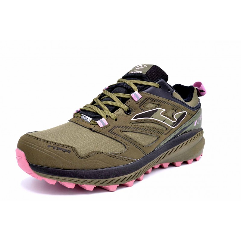 Joma Vora lady Aislatex caqui rosa | Zapatilla de trail impermeable