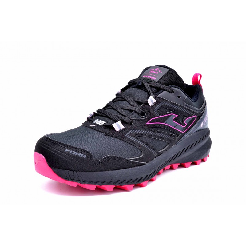 Joma Vora lady Aislatex negro rosa | Zapatilla de trail impermeable
