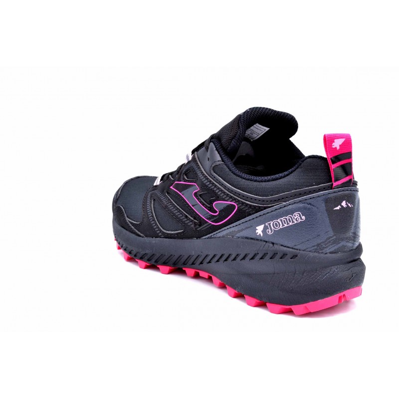 Joma Vora lady Aislatex negro rosa | Zapatilla de trail impermeable
