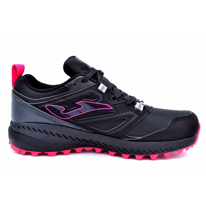Joma Vora lady Aislatex negro rosa | Zapatilla de trail impermeable
