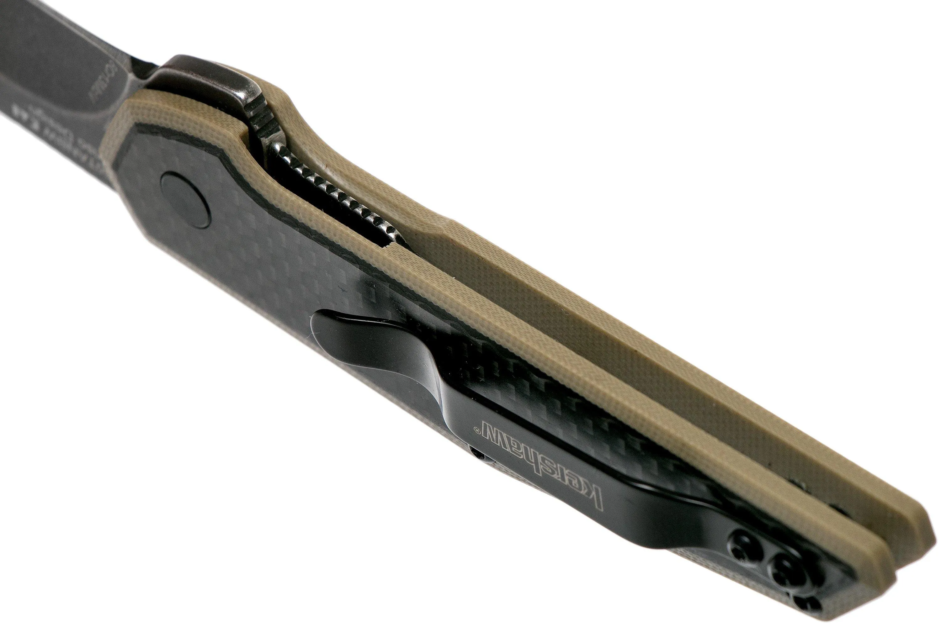 Kershaw Fraxion 1160TANBW navaja tan blackwash, Jens Anso design